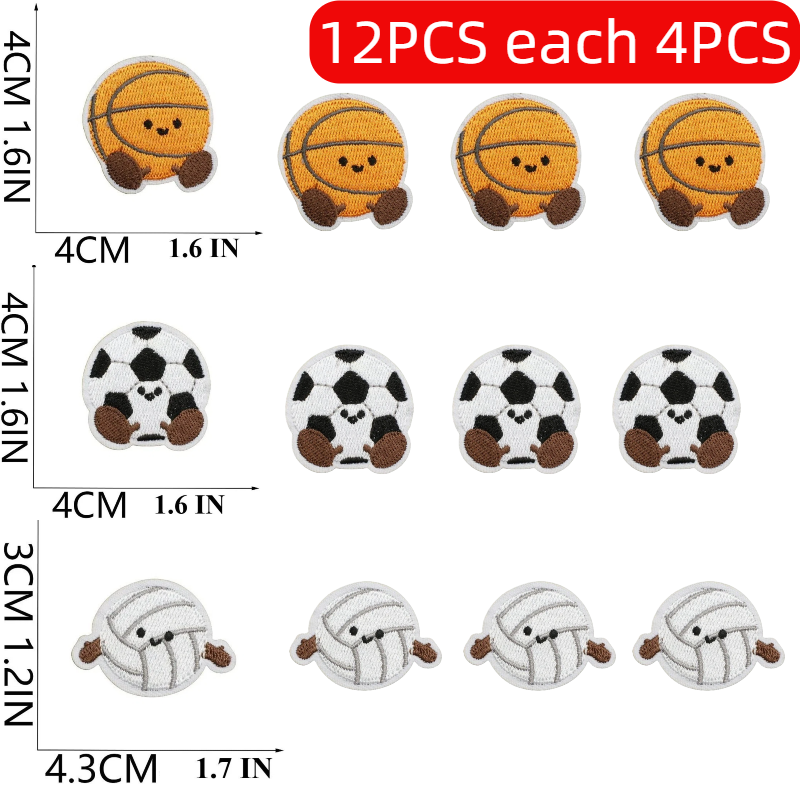 Badminton Icon - Various Sports Designs Patches 10/12PCS Wholesale