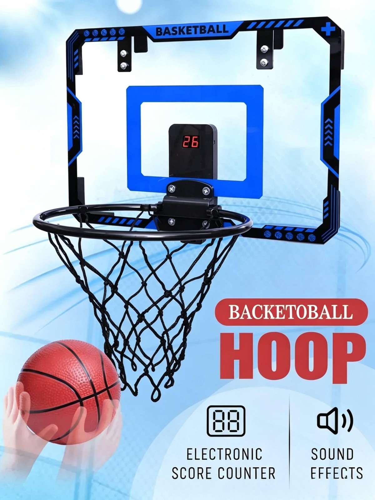 Kids Indoor Basketball Hoop Wa - Badminton Score ulasan dan harga
