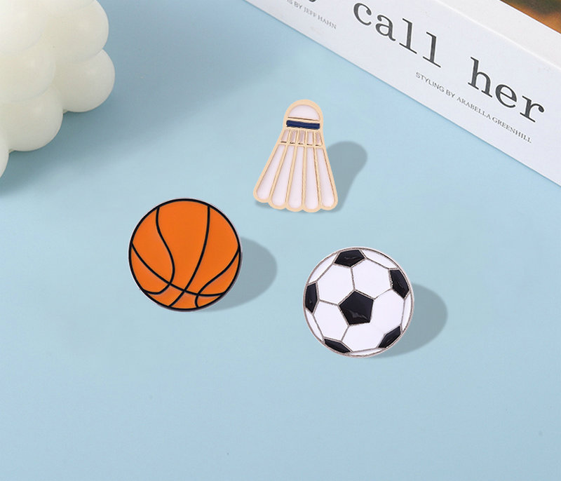 Fashion Sports Enamel Pin Badg - Badminton Icon ulasan dan harga