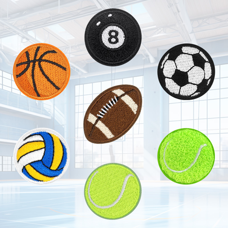 5pc Embrioidered Football Tenn - Badminton Icon ulasan dan harga