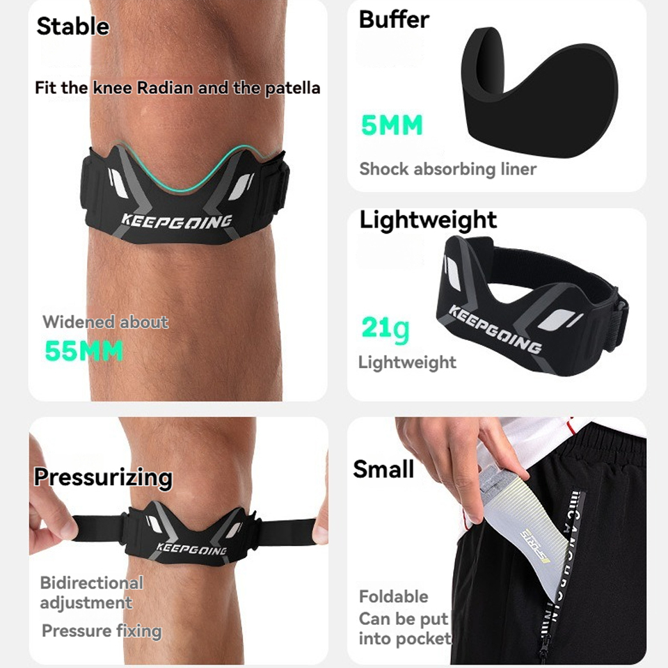 GTUBIKE 1PCS Patella Band Prot - Knee Brace Badminton ulasan dan harga