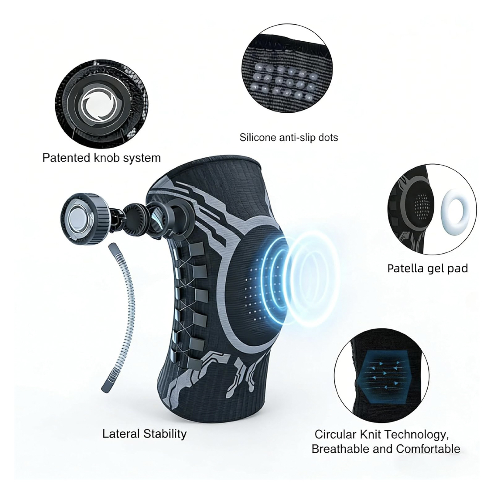 Sports Knee Pads Adjustable Kn - Knee Brace Badminton ulasan dan harga